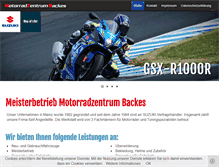 Tablet Screenshot of motorradzentrum-backes.de